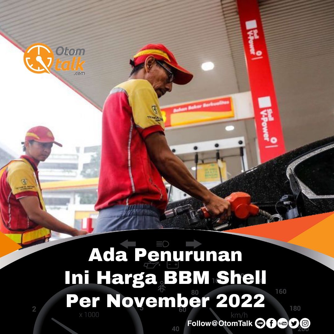 Selain Pertamina, produsen BBM Shell juga melakukan penyesuaian harga terhadap sejumlah jenis bahan bakar minyak (BBM), per 1 November 2022.

Berdasarkan pantauan di laman resmi Shell, ada penurunan harga untuk BBM Shell Super, Shell V-Power, Shell V-Power Nitro+, serta kenaikan untuk harga Shell V-Power Diesel.

Untuk wilayah Jawa termasuk Jakarta, Shell Super dengan RON 92 turun Rp 600 per liter, dari sebelumnya Rp 14.150 per liter pada Oktober 2022 menjadi Rp 13.550 pada November 2022.

Kemudian untuk Shell V-Power yakni RON 95, turun Rp 630 per liter dari sebelumnya Rp 14.840 per liter pada Oktober 2022 menjadi Rp 14.210 pada November 2022.

Shell V-Power Nitro+ yakni RON 98 juga turun harga sebesar Rp 670 per liter dari sebelumnya Rp 15.230 per liter pada Oktober 2022 menjadi Rp 14.560 per liter pada November 2022.
Berbeda dengan bensin, solar Shell V-Power Diesel yakni CN 51 mengalami kenaikan. Dari sebelumnya Rp 18.450 per liter naik Rp 390 menjadi Rp 18.840 per liter pada November 2022.
Berikut harga BBM Shell per 1 November 2022:
1. Jakarta
* Shell Super: Rp 13.550
* Shell V-Power: 14.210
* Shell V-Power Diesel: 18.840
* Shell V-power Nitro: 14.560
2. Banten
* Shell Super: Rp 13.550
* Shell V-Power: 14.210
* Shell V-Power Diesel: 18.840
* Shell V-power Nitro: 14.560
3. Jawa Barat
* 
* Shell Super: Rp 13.550
* Shell V-Power: 14.210
* Shell V-Power Diesel: 18.840
* Shell V-power Nitro: 14.560
4. Jawa Timur
* Shell Super: Rp 13.550
* Shell V-Power: 14.210
* Shell V-Power Diesel: -
* Shell Diesel Extra: RP 18.380
* Shell V-power Nitro: -
5. Sumatera Utara
* Shell Super: Rp 13.840
* Shell V-Power: 14.520
* Shell V-Power Diesel: -
* Shell Diesel Extra: RP 18.780
* Shell V-power Nitro: -