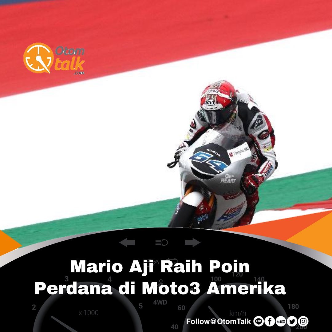 Mario Aji Raih Poin Perdana di Moto3 Amerika

Pembalap muda Indonesia Mario Aji sukses meraih poin perdana di Moto3 Amerika, Minggu, 16 April 2023. Mario terlibat duel sengit dengan sejumlah pembalap untuk memperbutkan poin maksimal hingga menjelang putaran terakhir (total 14 putaran).

Mario finis di posisi 12 setelah mengawali balapan dari posisi 25. Dengan finis di posisi 12, pembalap Honda Team Asia ini berhak mendapatkan 4 poin. Mario saat ini berada di peringkat 22 klasemen sementara dengan total 4 poin. 

Ini adalah finis terbaik pembalap jebolan Astra Honda Racing Team itu setelah tiga seri Moto3 musim ini. 

Mario hanya berada di posisi 22 di latihan pertama. Posisinya melorot ke urutan terakhir (28) di latihan kedua. Namun, membaik di posisi 17 pada latihan ketiga.

Saat kualifikasi, Mario tak mampu berbuat banyak dan hanya menempati posisi 25.

"Saya tidak beruntung dengan dua pembalap di depan saya tabrakan saat flying lap," kata Mario dalam keterangan resmi usai sesi kualifikasi kemarin.

"Bagusnya, feeling dengan motor sangat baik. Target saya besok (balapan hari ini) di grup depan dan menyelesaikan balapan," ujar dia.

Balapan ini dimenangkan Ivan Ortola (Angeluss MTA Team), disusul Jaume Masia (Leopard Racing), dan Xavier Artigas (CFMoto Racing PrustelGP). 

Rekan satu tim Mario di Honda Team Asia, Taiyo Furusato, finis di posisi 20. 
