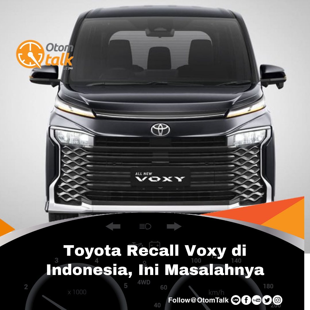 Toyota Recall Voxy di Indonesia, Ini Masalahnya

Toyota melakukan recall pada model Voxy yang dijual di Indonesia. Recall berlaku untuk Voxy lansiran Oktober 2021-Juli 2022.
Pemilik Toyota Voxy dengan tanggal produksi Oktober 2021-Juli 2022 diminta datang ke dealer Toyota untuk melakukan pengecekan. Pasalnya, Toyota baru melakukan recall pada Voxy dalam kurun waktu produksi tersebut.

Recall dilakukan karena adanya potensi malfungsi yang dapat mempengaruhi mekanisme kinerja Electronic Parking Brake (EPB). Proses re-programming untuk memperbarui sistem dan mengatasi potensi malfungsi akan dilakukan oleh teknisi ahli sehingga tidak akan berpengaruh pada fitur-fitur lain pada mobil.

Secara keseluruhan, proses pengecekan hingga pengerjaan ini hanya berlangsung sekitar 1 - 1.5 jam tanpa perlu adanya penggantian parts yang dilakukan.

Untuk melakukan pengecekan sekaligus reprogramming, pemilik Toyota Voxy bisa langsung datang ke dealer dan tidak akan dikenakan biaya sama sekali.

Lanjut dikomentar….