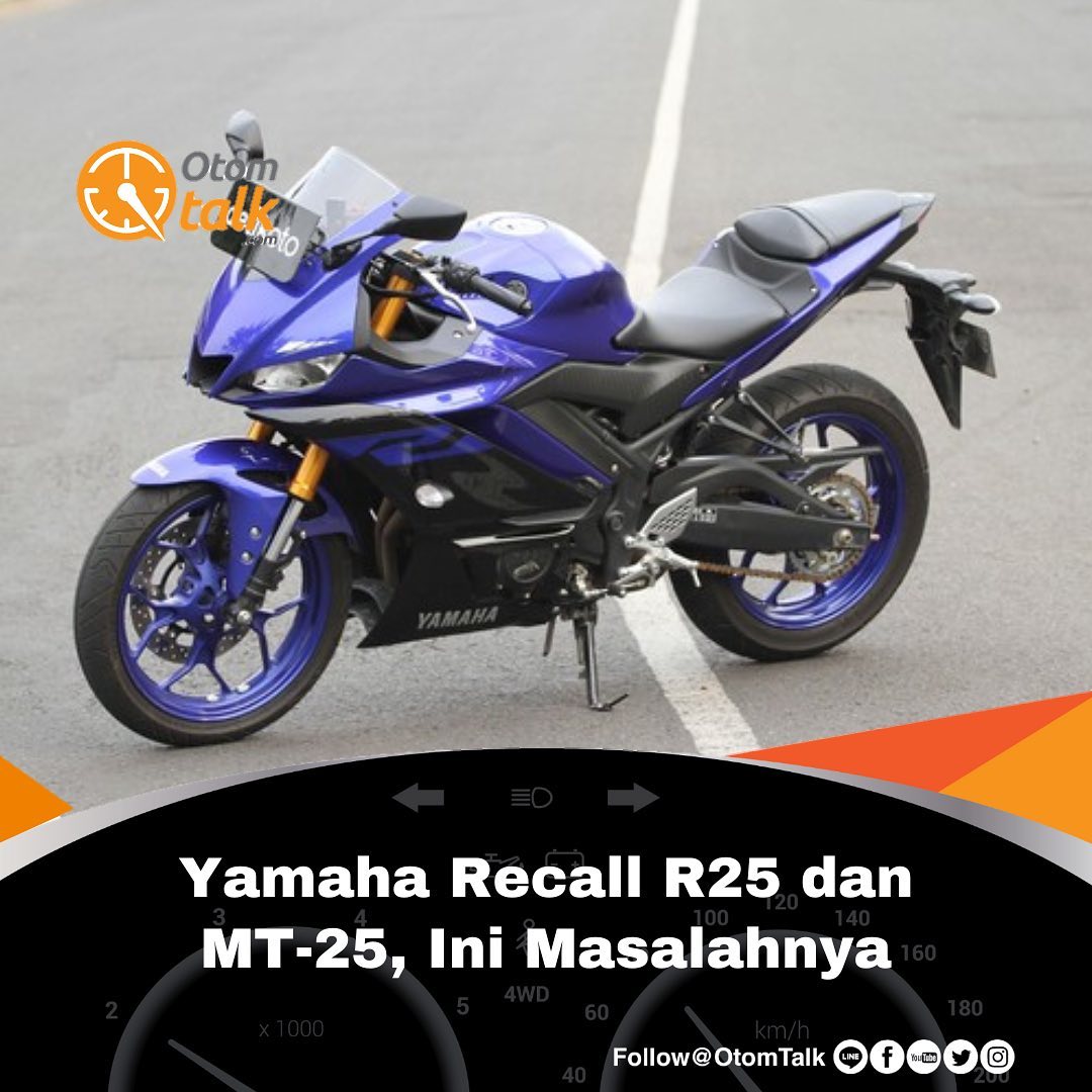 Yamaha Recall R25 dan MT-25, Ini Masalahnya

Yamaha melakukan kampanye recall terhadap dua motor sportnya, Yamaha YZF-R25 dan MT-25. Recall Yamaha R25 dan MT-25 ini dilakukan di Malaysia.

Agen pemegang merek Yamaha di Malaysia, Hong Leong Yamaha Motor Sdn. Bhd., mengumumkan recall terhadap R25 dan MT-25 pekan ini. Kedua motor sport Yamaha itu di-recall karena ada indikasi masalah pada sistem pengereman.

"Kepada semua pemilik dan pengguna R25 & MT-25 yang terhormat, Hong Leong Yamaha Motor Sdn. Bhd. akan melaksanakan program inspeksi keselamatan untuk jalur selang Anti-lock Braking System (ABS) mengikuti spesifikasi standar untuk Yamaha YZF-R25 & MT-25," tulis Hong Leong Yamaha Motor Sdn. Bhd. di situs resminya.

Nomor rangka R25 yang terpengaruh adalah PMYRG7510N0000101 hingga PMYRG7510P0001294. Untuk versi motor sport naked MT-25, nomor rangka yang terdampak recall adalah PMYRG7520N0000101 hingga PMYRG7520P0001412.

Pemilik motor yang terdampak recall akan menerima pemberitahuan langsung mulai pekan kedua bulan Mei 2023 ini. Setelah menerima pemberitahuan tersebut, pelanggan harus menghubungi dealer resmi Yamaha secara langsung untuk membuat perjanjian servis.

Namun, jika pemilik R25 dan MT-25 mengalami masalah sebelum menerima pemberitahuan dari Yamaha, pelanggan disarankan untuk menuju ke bengkel resmi.

"Sementara itu, tetaplah berkendara dan rawat sepeda motor Anda sesuai petunjuk yang tertera di buku panduan pemilik. Anda dapat langsung mendatangi dealer resmi Yamaha kami atau Hong Leong Yamaha Motor Sdn. Bhd. jika Anda merasa motor tidak aman untuk dikendarai," sebut Yamaha Malaysia.

Bagaimana unit Yamaha R25 dan MT-25 yang beredar di Indonesia? detikcom menanyakan langsung kepada Antonius Widiantoro, Asst. General Manager Marketing - Public Relations PT. Yamaha Indonesia Motor Manufacturing (YIMM). Namun, sampai saat ini Anton belum bisa memastikan.

"Saya cek dulu ya," kata Anton kepada detikcom, Rabu (10/5/2023).